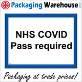 MA856 NHS Covid Pass Required Vaccine Injection Blue