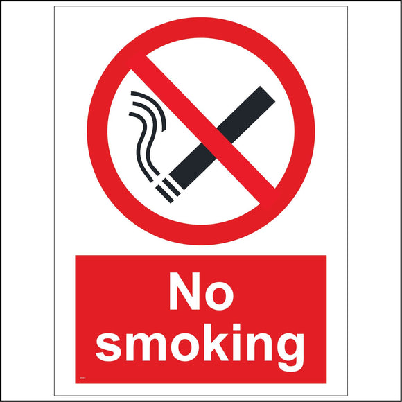 NS001 No Smoking Sign with Cigarette