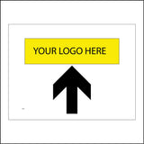 CM391 Company Logo Straight Ahead Arrow On Forward Up Direction Personalise Entry