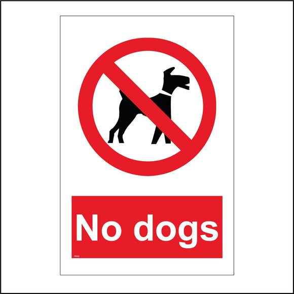 PR151 No Dogs Sign with Dog Circle