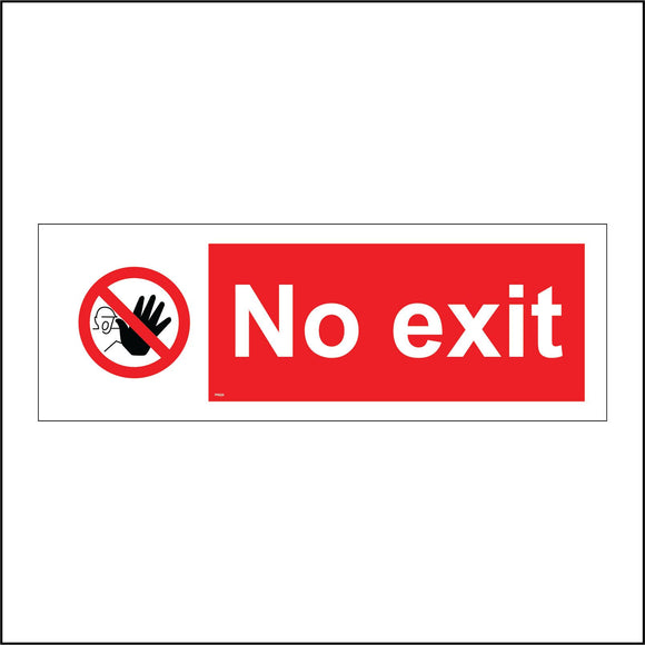 PR026 No Exit Sign with Circle Man Hand