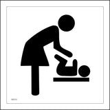GE213 Baby Changing Sign with Woman Baby