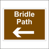 TR140 Bridle Path Left Sign with Arrow