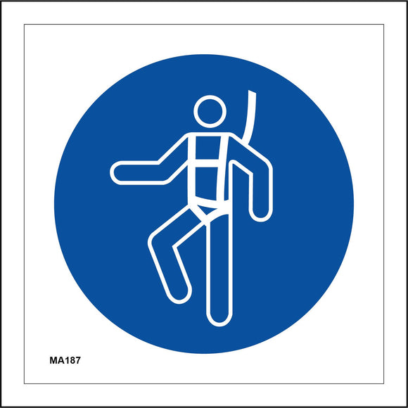 MA187 Harness Sign with Man Harness