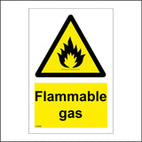 WS680 Flammable Gas Sign with Triangle Fire