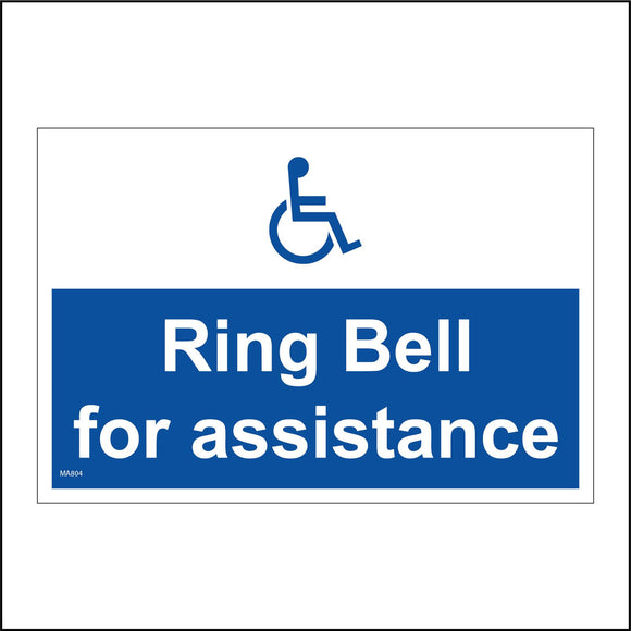MA804 Ring Bell For Assistance Disabled Access