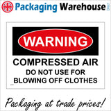 WS728 Warning Compressed Air Sign with Square