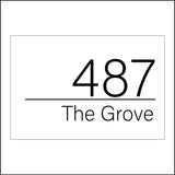 CM296 The Grove Plate Plaque Personalise Location Road Door Number House Sign