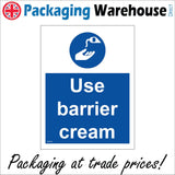MA418 Use Barrier Cream Sign with Circle Hand Cream