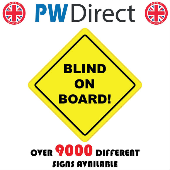 HU392 Blind On Board Car Window Sticker