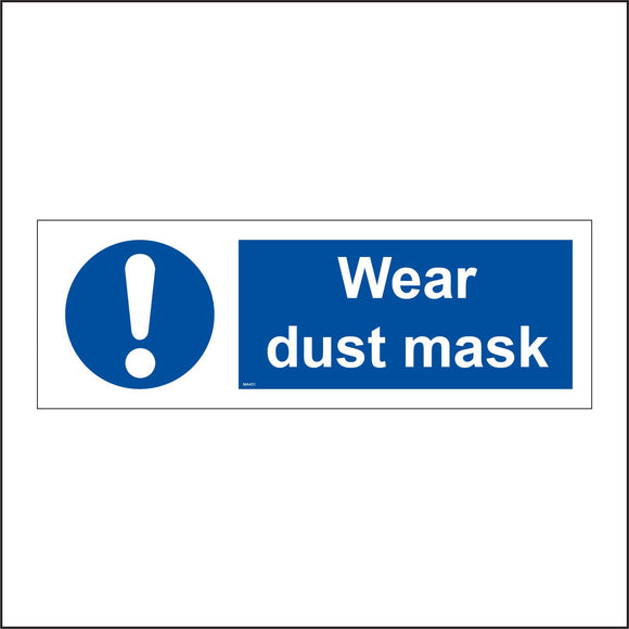 MA433 Wear Dust Mask Sign with Circle Exclamation Mark