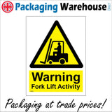 WS632 Warning Fork Lift Activity Sign with Triangle Forklift