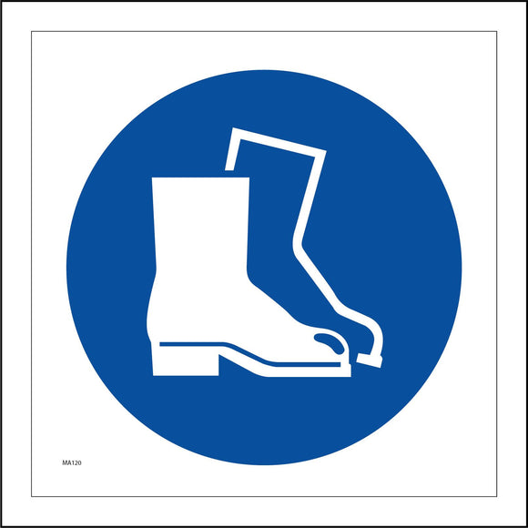 MA120 Protective Footwear Sign with Boots