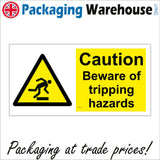 WT190 Caution Beware Of Tripping Hazards Cables Wires Fall