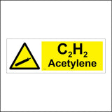 WS947 C2H2 Acetylene Sign with Triangle Cannister