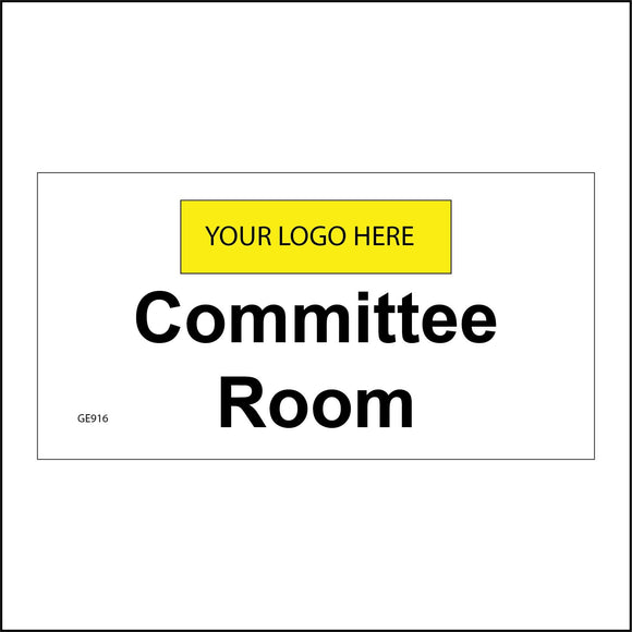 GE916 Committee Room Your Logo Name Choice Board Directors Meetings