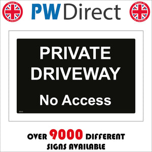 SE141 Private Driveway No Access