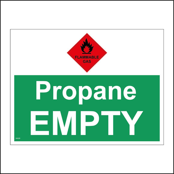 HA220 Flammable Gas Propane Empty Cannister Cylinder Bottle
