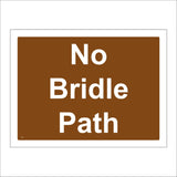 TR144 No Bridle Path Sign