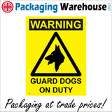 SE006 Warning Guard Dogs On Duty Sign with Triangle Dog