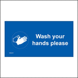 MA629 Wash Your Hands Please Sign with Hands Circle