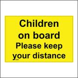 VE281 Children On Board Please Keep Your Distance