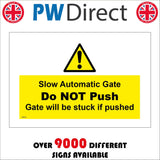 VE432 Slow Automatic Gate Do Not Push Stuck If Pushed Yellow