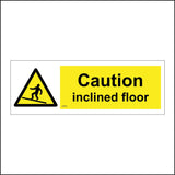 WS915 Caution Inclined Floor Sign with Triangle Person Raised Floor