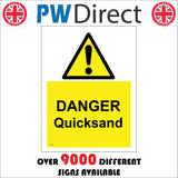 WT252 Danger Quicksand Trapped Sinking