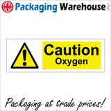 WS871 Caution Oxygen Sign with Triangle Exclamation Mark