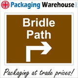TR213 Bridle Path Straight Right Sign with Arrow