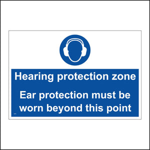 MA789 Hearing Protection Zone Ear Worn Beyond This Point