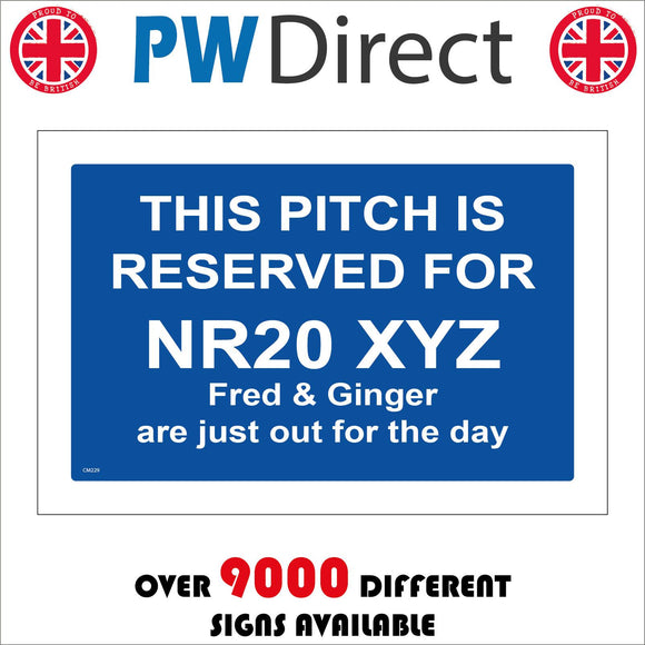 CM229 This Pitch Is Reserved For Personalise Me  Sign