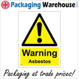 WS780 Warning Asbestos Sign with Triangle Exclamation Mark