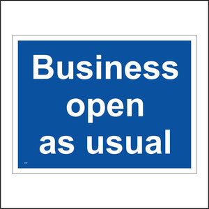GE967 Business Open As Usual Shop Hours Office Opening