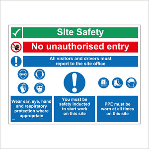 MU323 Site Safety No Unauthorised People Must Wear PPE