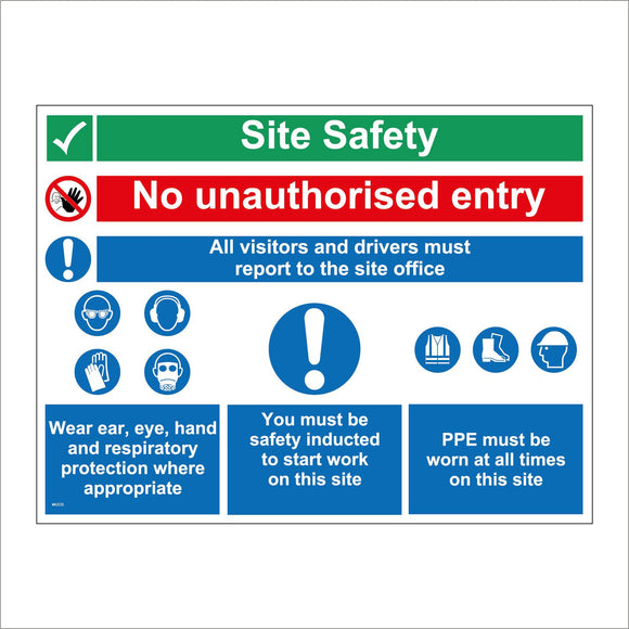 MU323 Site Safety No Unauthorised People Must Wear PPE