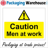 WS939 Caution Men At Work Sign with Triangle Exclamation Mark