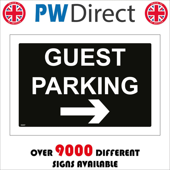 GG057 Guest Parking Righ Arrow Route Way Direction