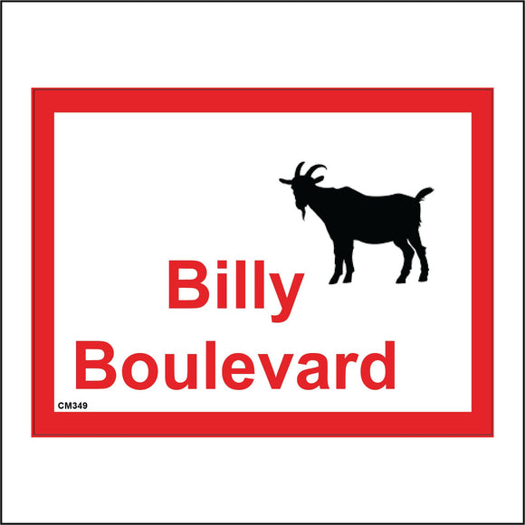 CM349 Billy Boulevard Goats Nanny Enclosure Den Customise Name