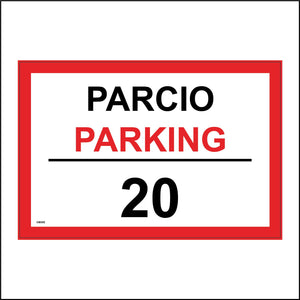CM352 Parcio Parking Welsh Bilingual Choice Number House