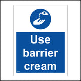 MA418 Use Barrier Cream Sign with Circle Hand Cream