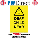 WT235 Deaf Child Near Hearing Sound Noise Slow Caution Drivers