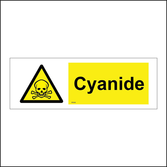 WS666 Cyanide Sign with Triangle Hands Test Tubes