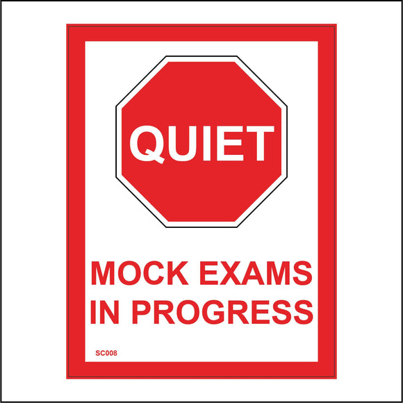 SC008 Quiet Mock Exams In Progress Student Pupil Test