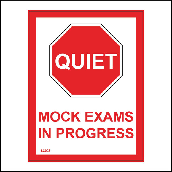 Study Test Sign Taking Test Quiet Sign