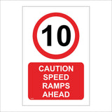 TR638 Caution Speed Ramps Ahead 10 MPH