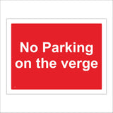 TR300 No Parking On The Verge Sign