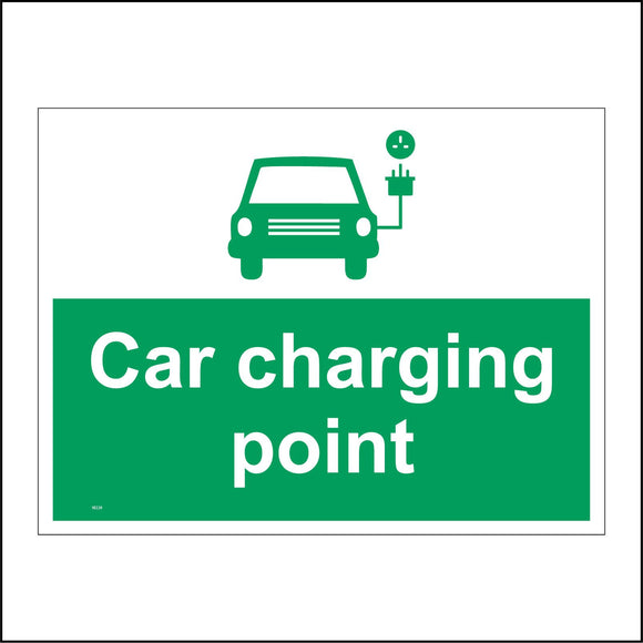 VE229 Car Charging Point Sign with Car Plug & Socket