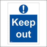 MA021 Keep Out Sign with Exclamation Mark